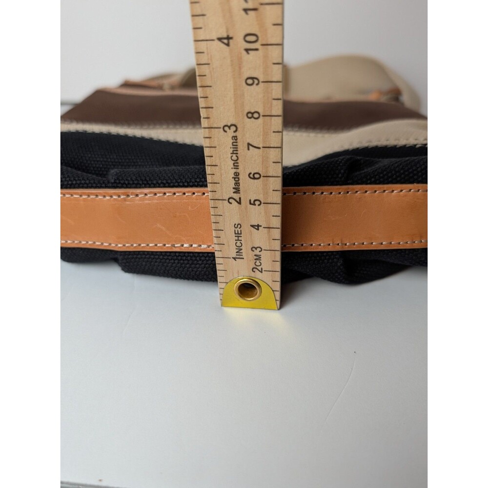 Brighton Purse Windstar “Windy” Brown Black Stripe Canvas Shoulder Bag Charms - Picture 15 of 16